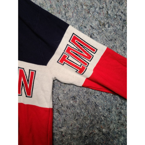 Oversized Tommy Hilfiger Denim Quarter Zip Sweater, Size L ( 265) - Picture 3 of 5